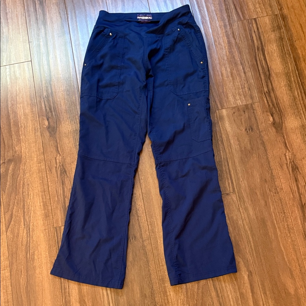 Navy Blue Cargo Scrub Pants